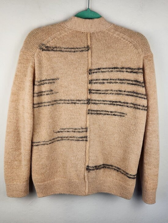 Closed Alpaca Wool Oversized Chunky Knit Striped Cardigan Sweater XS - Picture 2 of 14